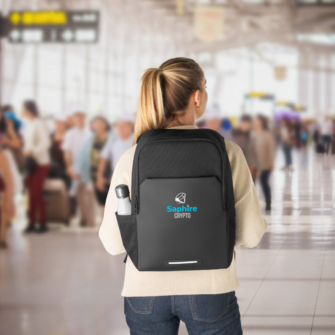 Mochila 2 en 1 de poliéster reciclado con bolsa térmica personalizable Regalos de empresa sostenibles
