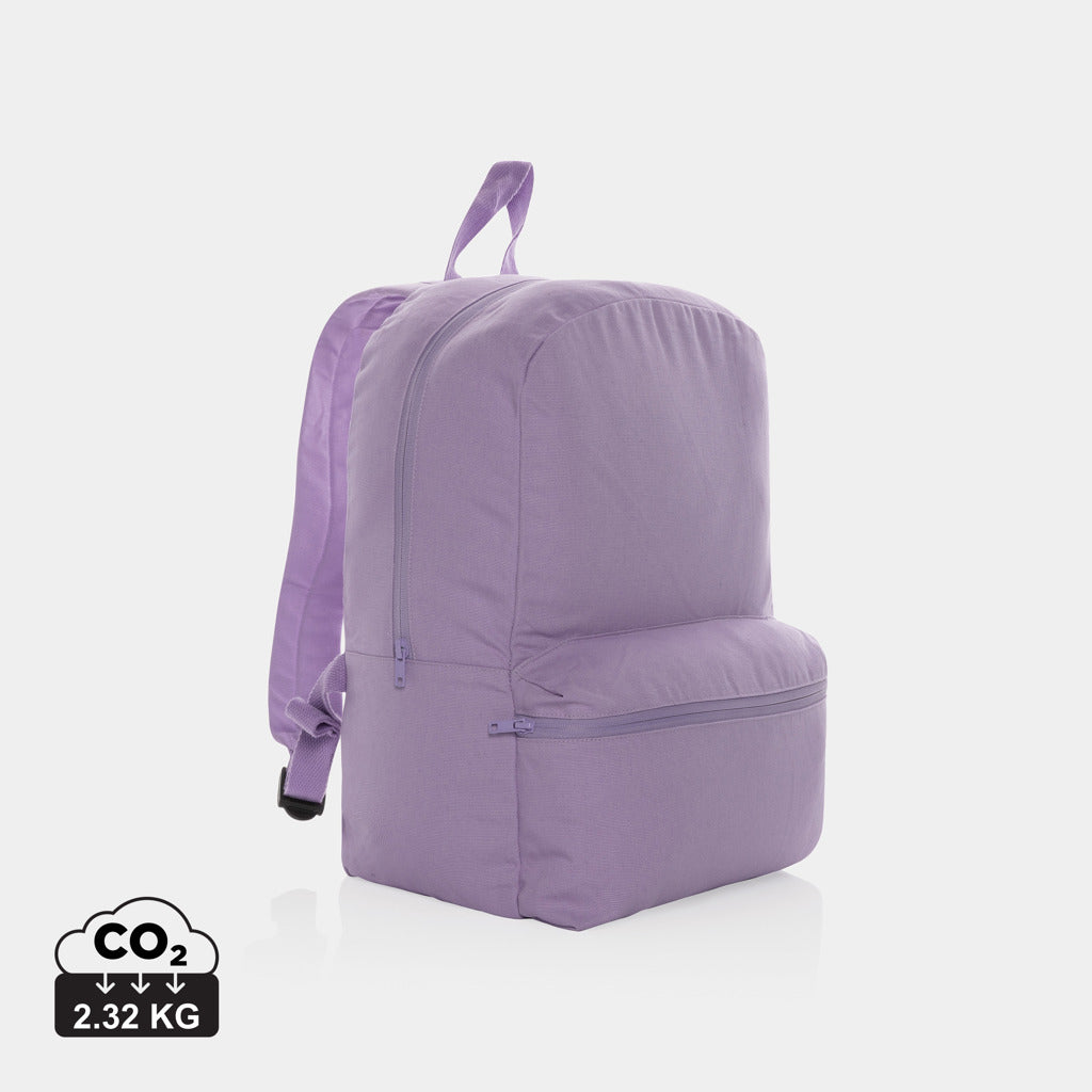 Mochila Escolar Ecológica de Lona Reciclada para Personalizar con Doble Bolsillo de Cremallera y Trazador AWARE™ Especial Formación