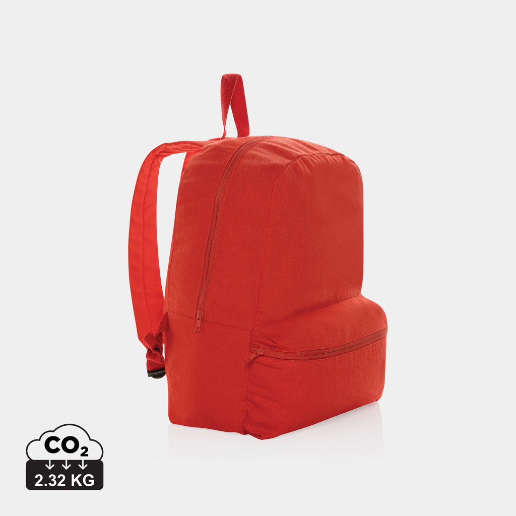 Mochila Escolar Ecológica de Lona Reciclada para Personalizar con Doble Bolsillo de Cremallera y Trazador AWARE™ Especial Formación