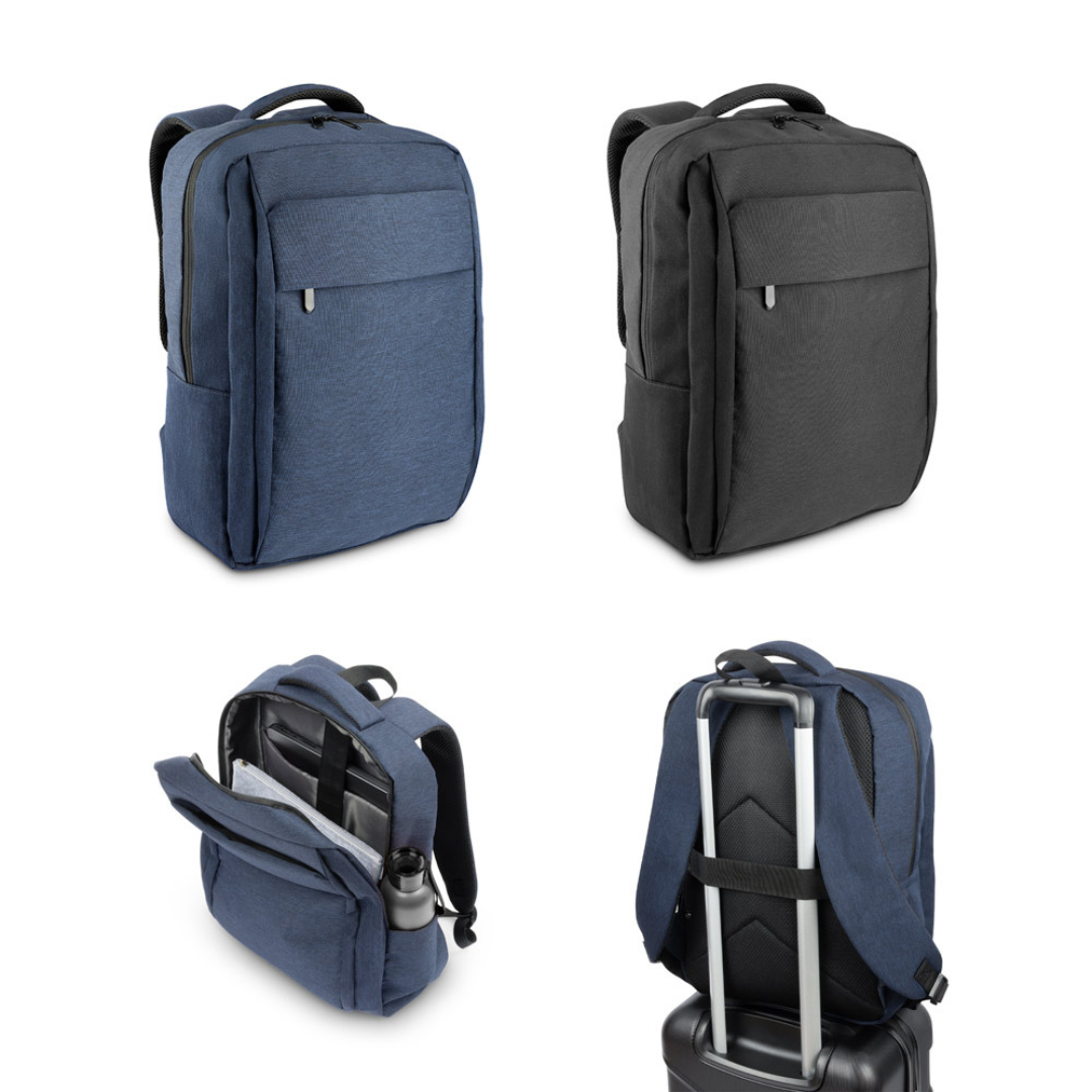 Mochila acolchada fabricada en poliéster reciclado, ideal como regalo corporativo
