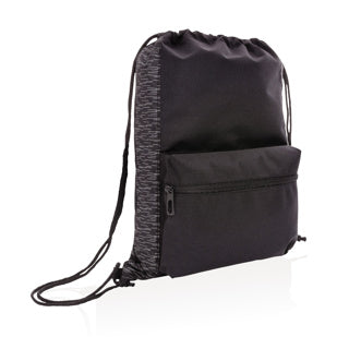 Mochila de Cuerdas Reflectante Sostenible de rPET 190T Impact AWARE™ para Personalizar Especial Seguridad