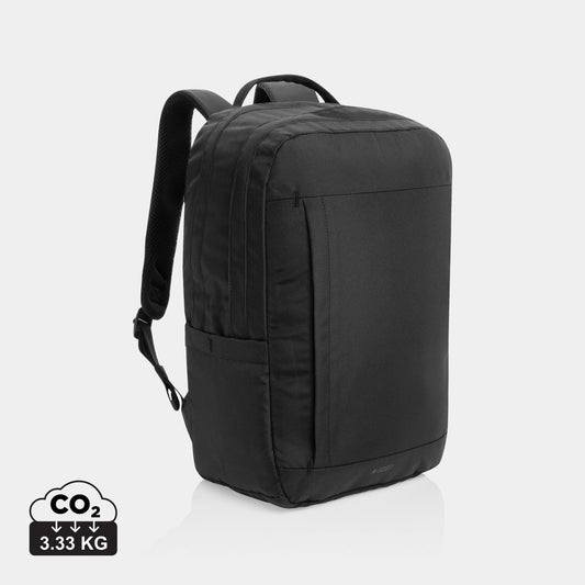 Mochila ecológica para portátil SP Aware™ RPET Edin: Regalo promocional sostenible para reducir la huella de CO₂