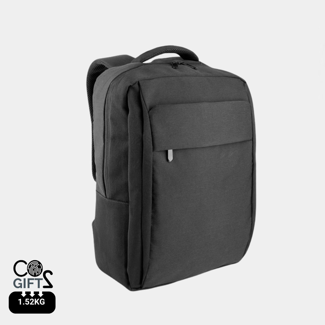 Mochila acolchada fabricada en poliéster reciclado, ideal como regalo corporativo