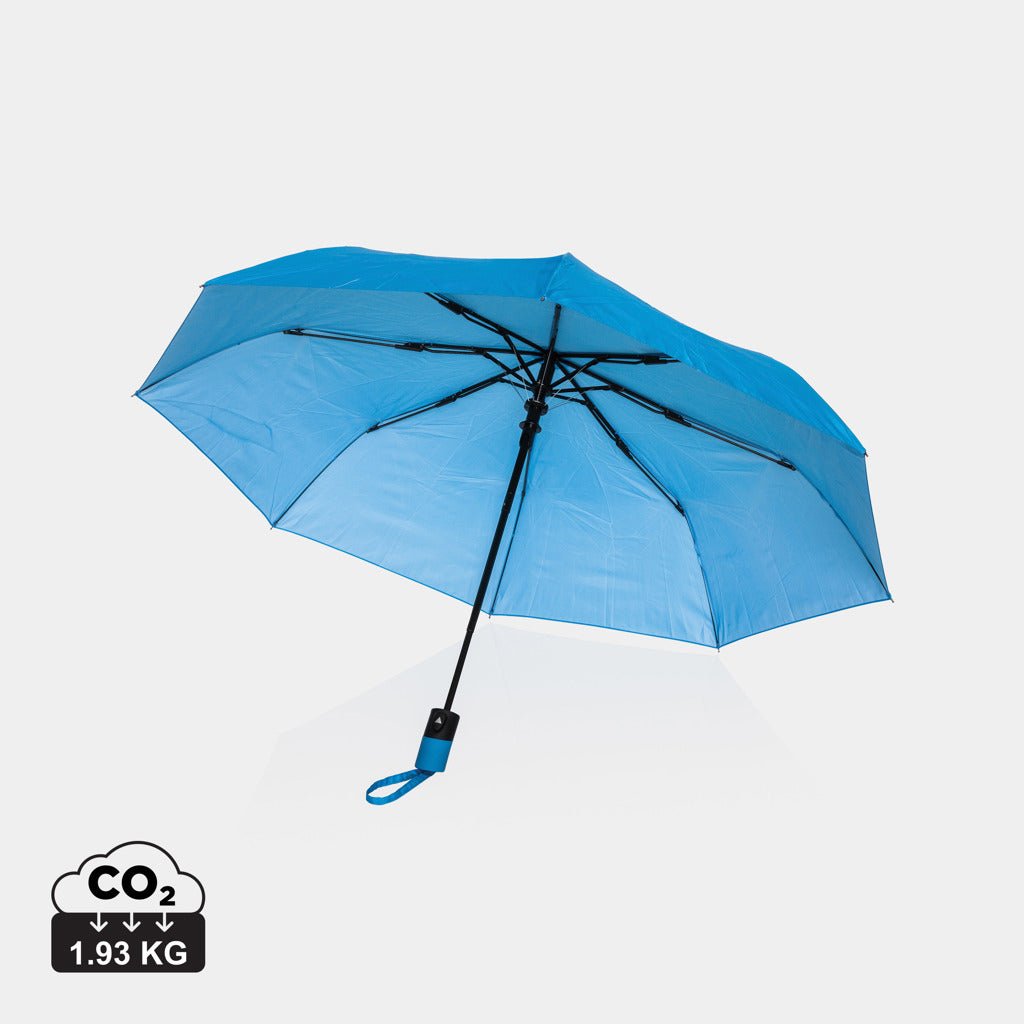 Paraguas Plegable Ecológico Automático de 21" RPET Reciclado 190T para Publicidad Impact con Trazador AWARE ™ con Apoyo a ONG Waterorg en Vivos Colores