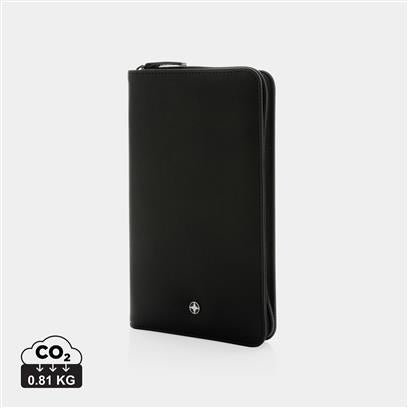 Portadocumentos de Viaje Ecológico PU Reciclado con Certificación RCS para Personalizar con Protección RFID Swiss Peak Heritage Especial Agencias de Viajes