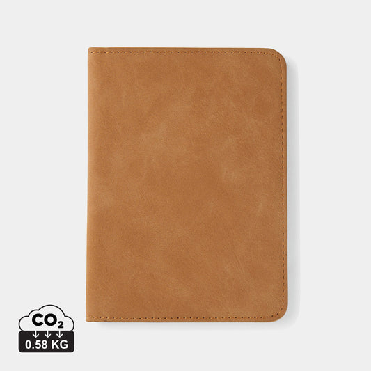 Portapasaportes sostenible para viajes y merchandising corporativo