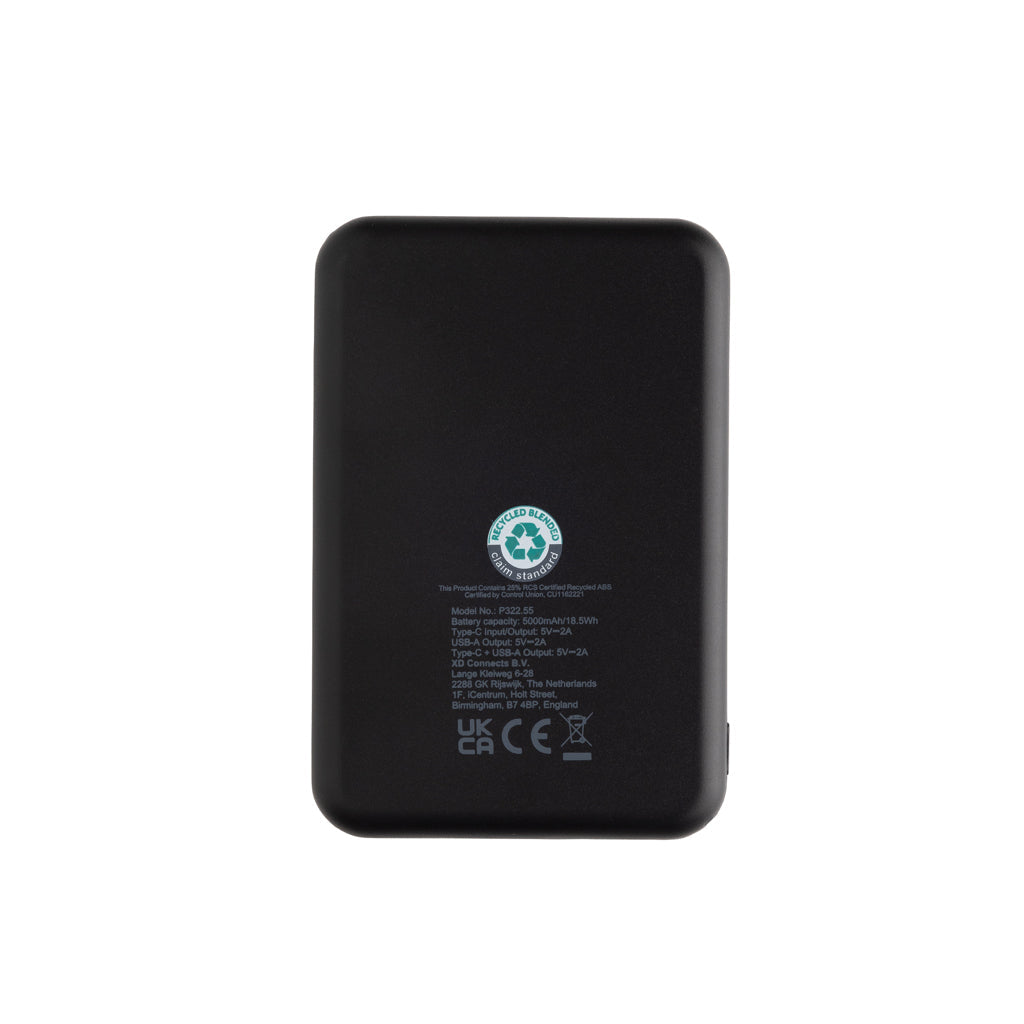Powerbank Ecológico de Plástico Reciclado con Certificado RCS para Personalizar Boostcore 5.000mAh