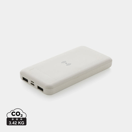 Powerbank Inalámbrico Sostenible de Plástico Reciclado con Certificado RCS para Personalizar 8.000 mAh