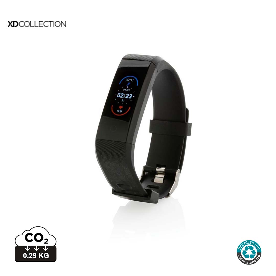 Pulsera Fit de Actividad Multifunción con Pulsómetro  Sostenible de TPU Reciclado con Certificado RCS para Personalizar