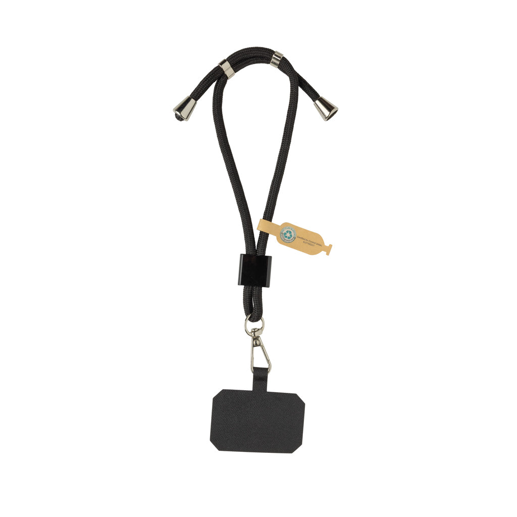 Pulsera para Sujetar el Teléfono de RPET con Certificación RCS Ajustable Especial Eventos CarryLoop