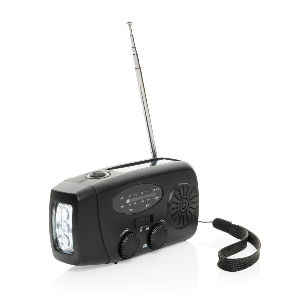 Radio de Emergencia Sostenible Regalos Corporativos Ecologicos y de Baja Huella de CO₂  0