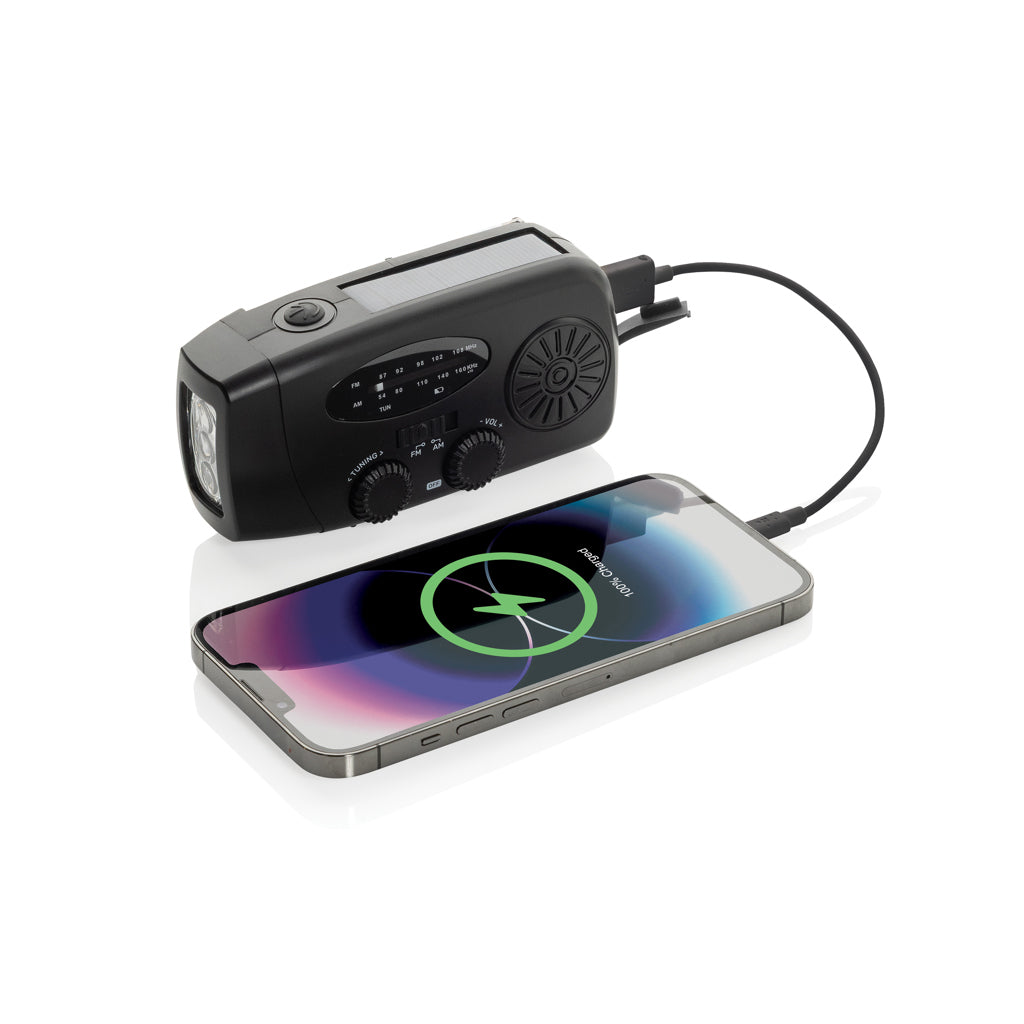 Radio de Emergencia Sostenible Regalos Corporativos Ecologicos y de Baja Huella de CO₂  7