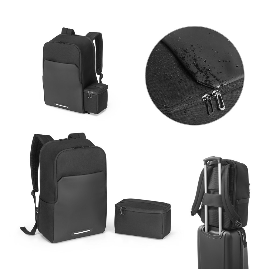 Regalos de empresa sostenibles Mochila 2 en 1 de poliéster reciclado con bolsa térmica