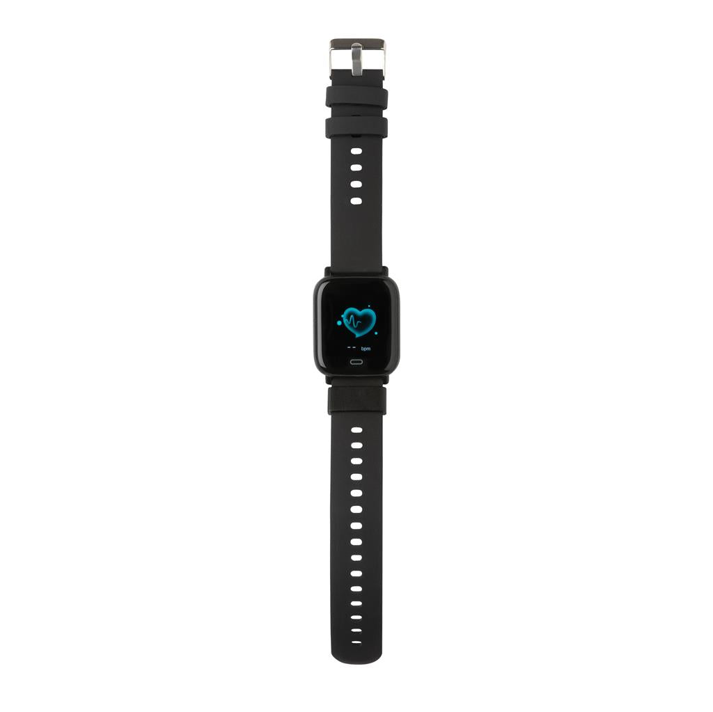 Reloj FIT Multifunción  Sostenible de TPU Reciclado con Certificado RCS para Personalizar con Pantalla Táctil Diseño Rectangular