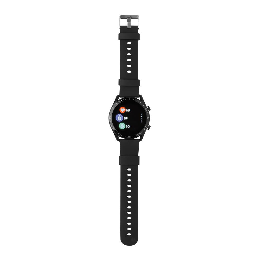 Reloj FIT Multifunción  Sostenible de TPU Reciclado con Certificado RCS para Personalizar con Pantalla Táctil Redonda