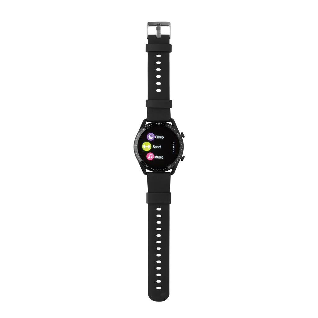 Reloj FIT Multifunción  Sostenible de TPU Reciclado con Certificado RCS para Personalizar con Pantalla Táctil Redonda