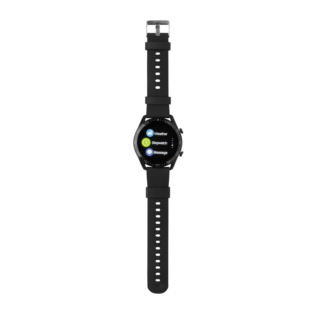 Reloj FIT Multifunción  Sostenible de TPU Reciclado con Certificado RCS para Personalizar con Pantalla Táctil Redonda