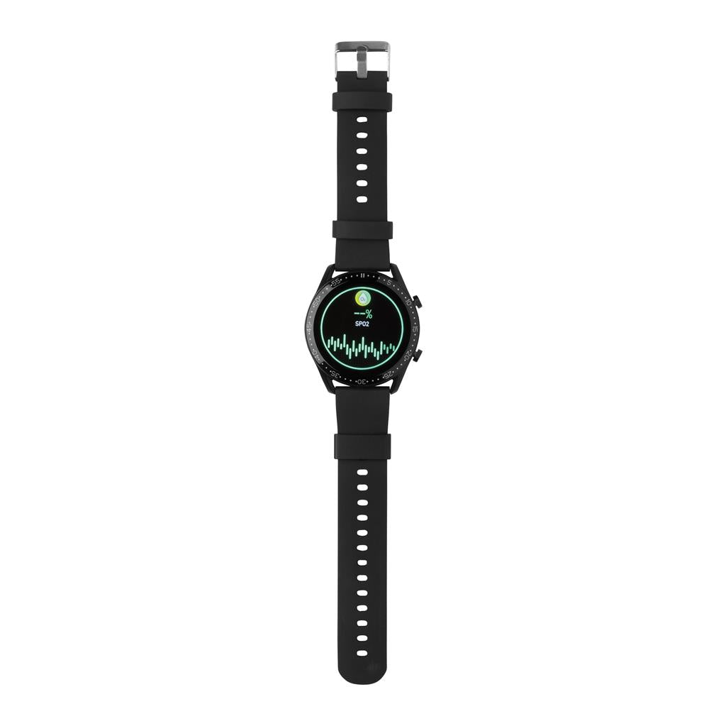 Reloj FIT Multifunción  Sostenible de TPU Reciclado con Certificado RCS para Personalizar con Pantalla Táctil Redonda