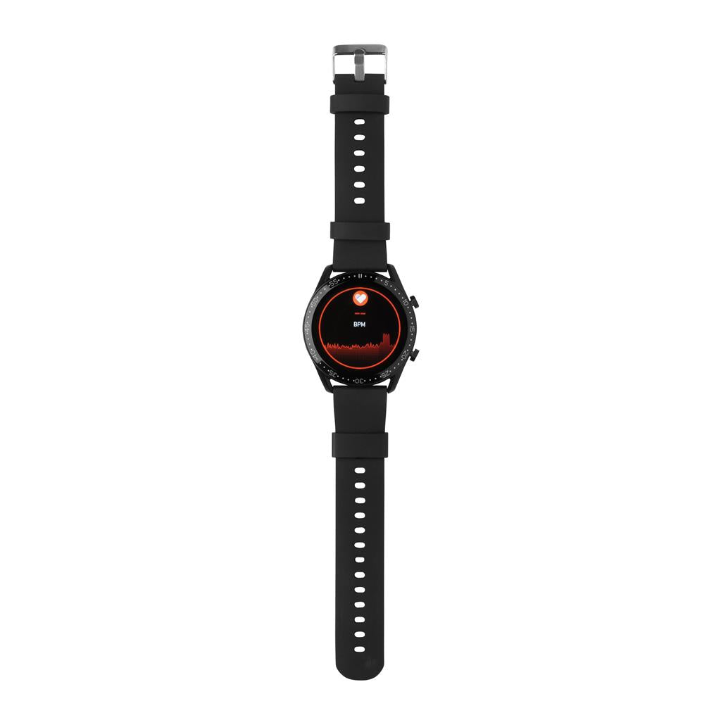 Reloj FIT Multifunción  Sostenible de TPU Reciclado con Certificado RCS para Personalizar con Pantalla Táctil Redonda