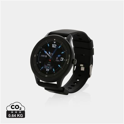 Reloj FIT Multifunción Sostenible de TPU Reciclado con Certificado RCS para Personalizar con Pantalla Táctil de Alta Resolución Circular Swiss Peak