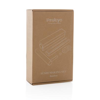 Set Para Hacer Shushi Ecológico de Bambú para Personalizar en Caja de Presentación Kraft Ukiyo