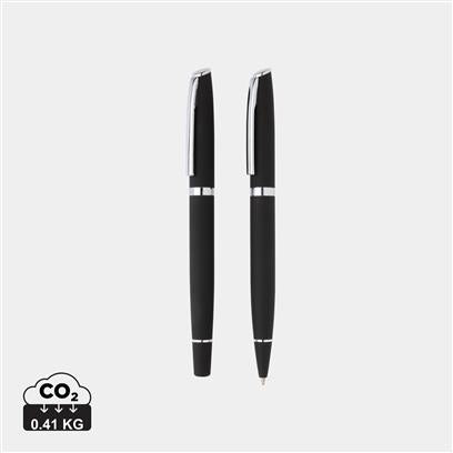 Set de Bolígrafos Ecológico de Alumino en Dos Colores para Personalizar con Escritura Ultrasuave Deluxe