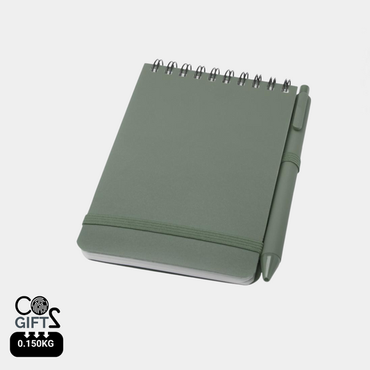 Set de Libreta de Anillas Sostenible de Tapa Dura y Bolígrafo Fabricados con Plástico Reciclado Procedente del Océano para Personalizar Thalaasa -A6