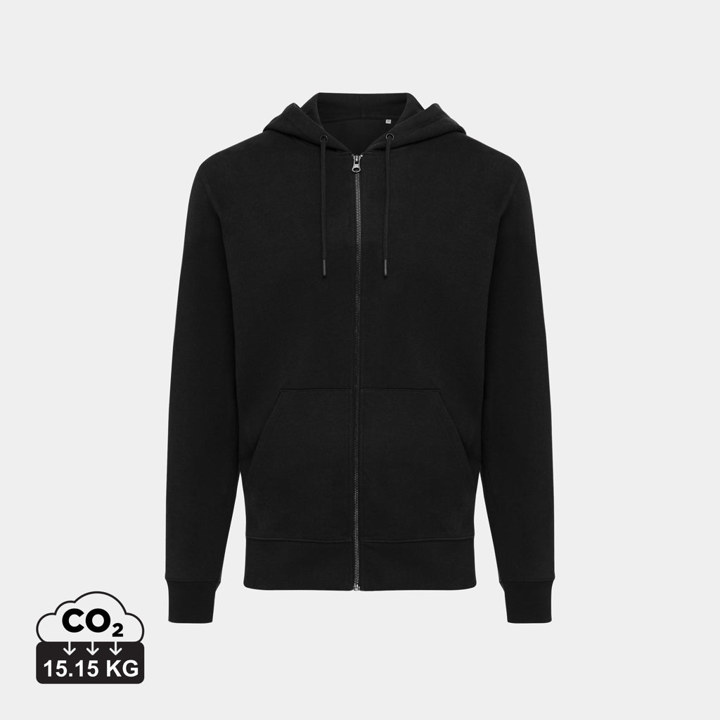 Sudadera Ecológica Unisex Modern fit con Cremallera y Capucha 50% Algodón Reciclado 50% Algodón Orgánico para Personalizar con certificación OEKO-TEX® Abisko 340 G/M²
