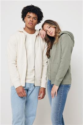 Sudadera Ecológica Unisex Regular fit con Cremallera y Capucha 50% Algodón Reciclado 50% Algodón Orgánico para Personalizar Abisko 340 G/M²