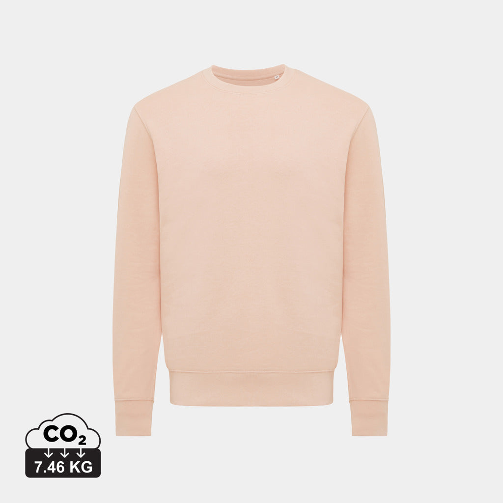 Sudadera Sostenible de Cuello Redondo de 30% Algodón Reciclado y 70% Algodón Orgánico para Personalizar con Trazador AWARE™ , Certificado OEKO-TEX® y Contribución a ONG Iqonic Etosha 280 G/M²