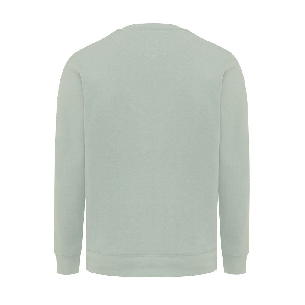 Sudadera Sostenible de Cuello Redondo de 30% Algodón Reciclado y 70% Algodón Orgánico para Personalizar con Trazador AWARE™ , Certificado OEKO-TEX® y Contribución a ONG Iqonic Etosha 280 G/M²
