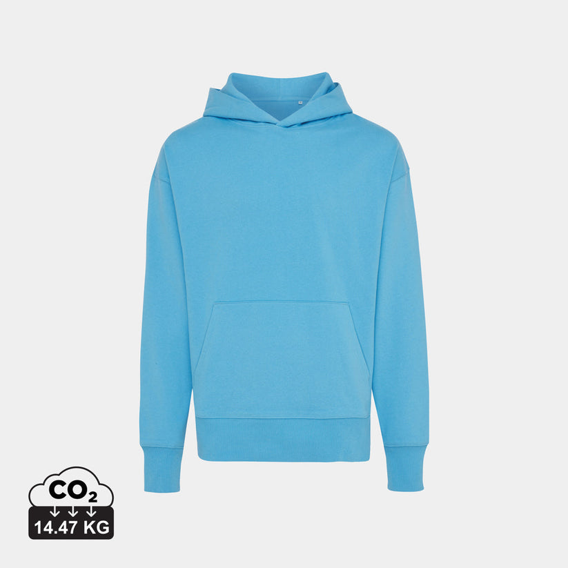 Sudadera Unisiex con Capucha Ecológica de 50% Algodón Reciclado y 50% Algodón Orgánico para Personalizar con Trazador AWARE™ y Certificado OEKO-TEX® Iqonic Yoho 340 G/M²