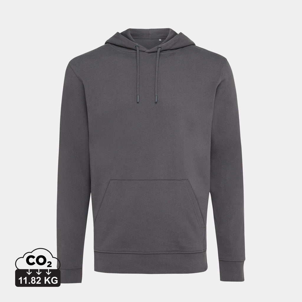 Sudadera con Capucha Ecológica de 50% Algodón Reciclado y 50% Algodón Orgánico para Personalizar con Trazador AWARE™ Iqonic Jasper 340 G/M²
