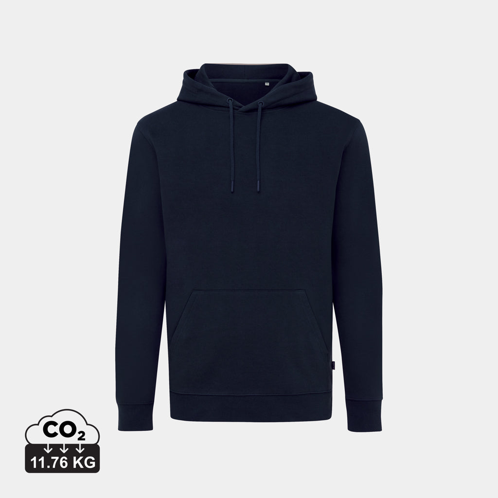 Sudadera con Capucha Ecológica de 50% Algodón Reciclado y 50% Algodón Orgánico para Personalizar con Trazador AWARE™ Iqonic Jasper 340 G/M²