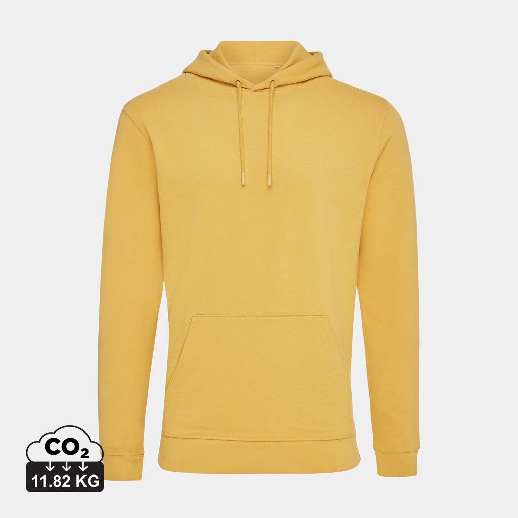 Sudadera con Capucha Ecológica de 50% Algodón Reciclado y 50% Algodón Orgánico para Personalizar con Trazador AWARE™ Iqonic Jasper 340 G/M²
