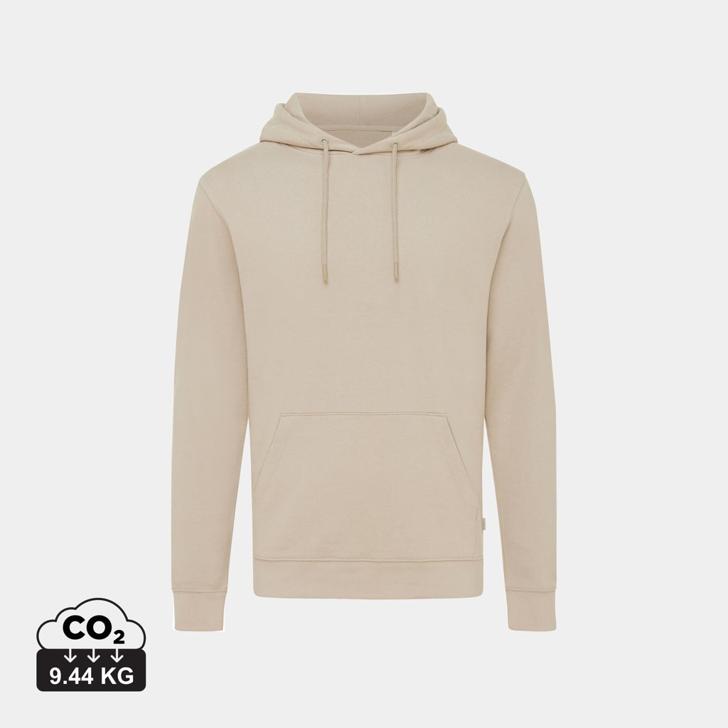 Sudadera con Capucha Ecológica de 50% Algodón Reciclado y 50% Algodón Orgánico para Personalizar con Trazador AWARE™ Iqonic Jasper 340 G/M²