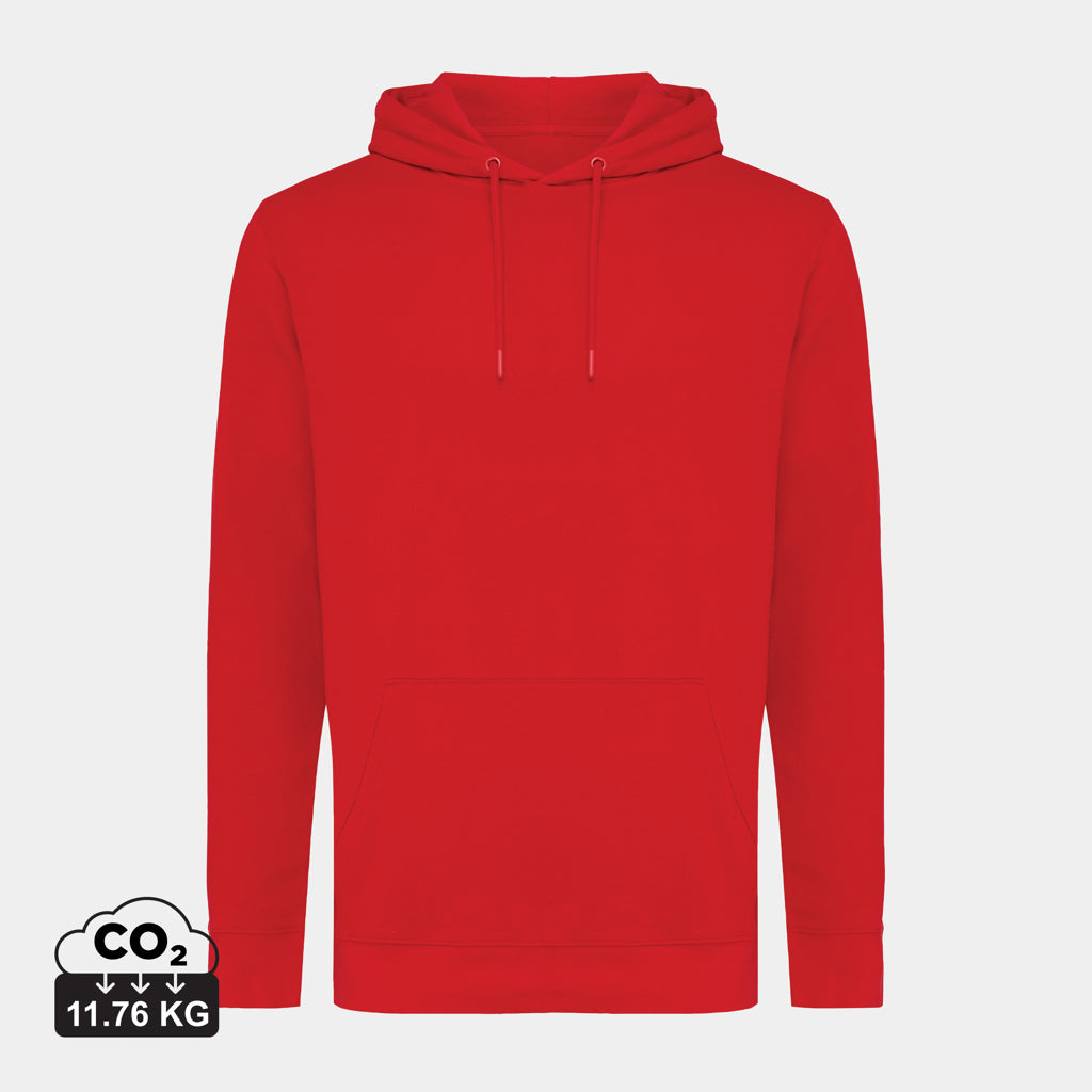 Sudadera con Capucha Ecológica de 50% Algodón Reciclado y 50% Algodón Orgánico para Personalizar con Trazador AWARE™ Iqonic Jasper 340 G/M²
