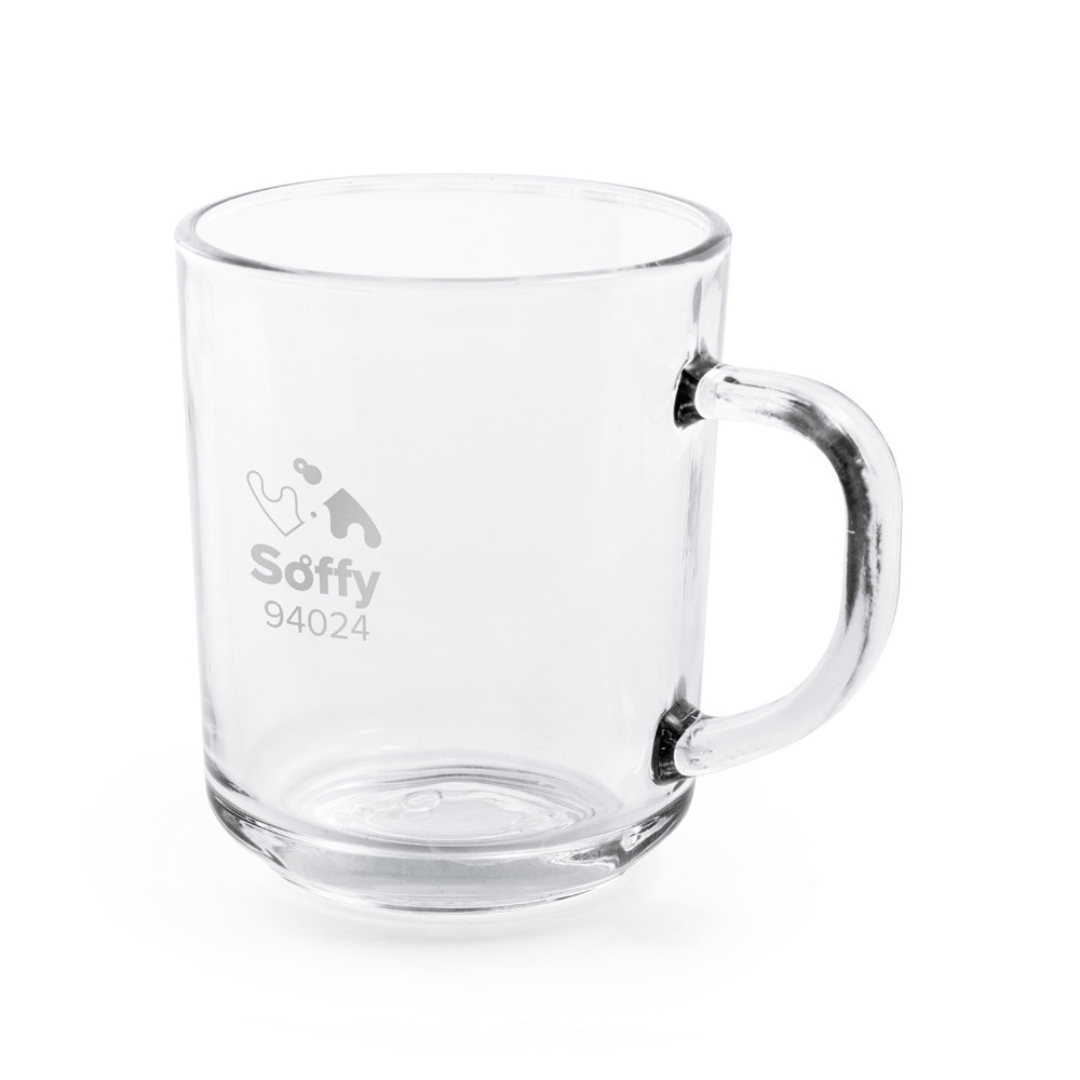 Taza Soffy 230 ml Cristal con Sonrisa en la Base – Regalo Corporativo Sostenible para Empresas