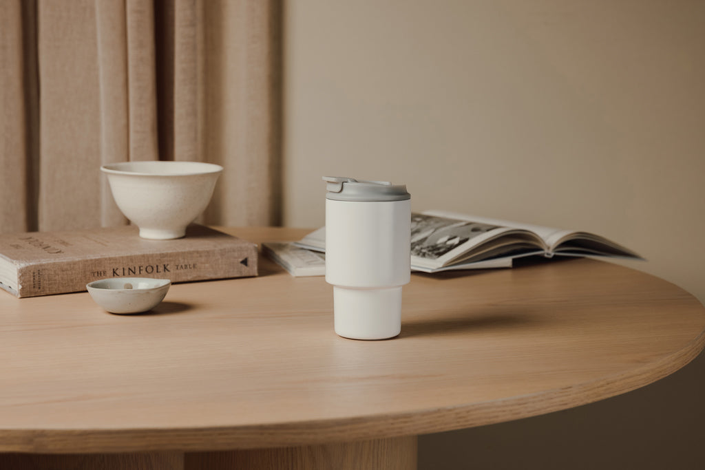 Taza Take Away Térmica Sostenible de Acero Inox. Reciclado Certificado RCS con Huella de CO2 Para Personalizar Nagano Especial Regalo Corporativo - 350ml