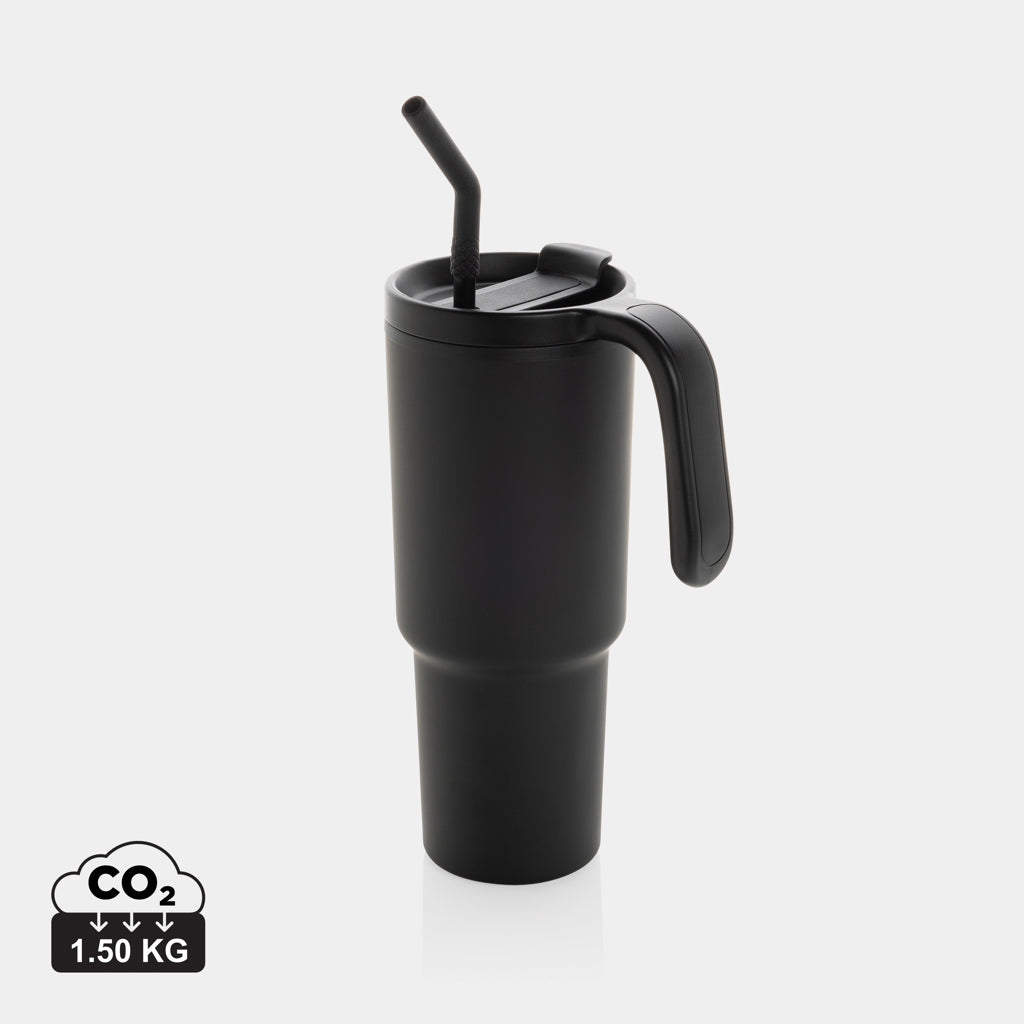 Vaso reutilizable de acero inoxidable reciclado 900 ml – regalo corporativo sostenible con baja huella de co2