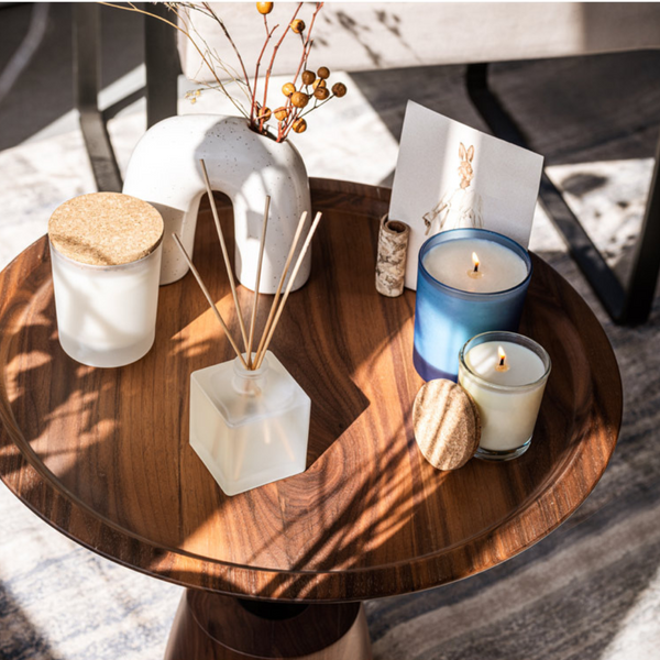 Vela Aromática de Cera de Soja Vegana en Vaso de Cristal con Tapa de Corcho Personalizable Made in Europe Duval