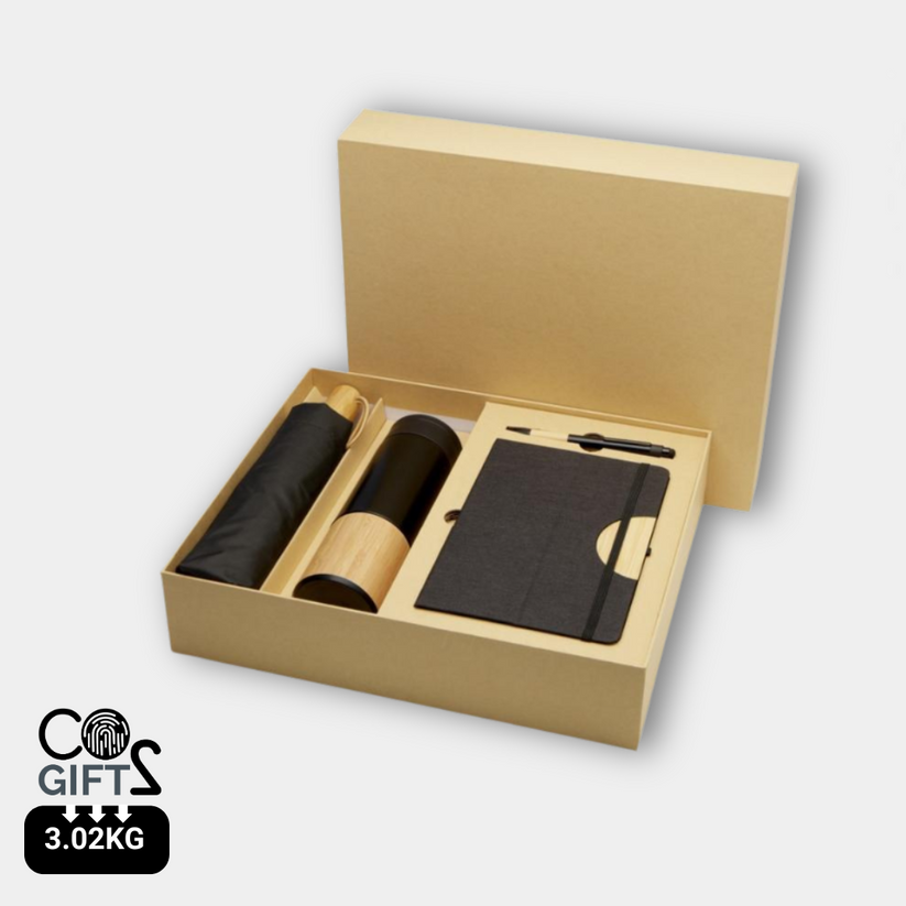 Welcome Pack de 4 Piezas Sostenibles Personalizables de Materiales Reciclados y Naturales con Certificados RCS y FSC Especial Regalos de Empresa Carmen Precio hab