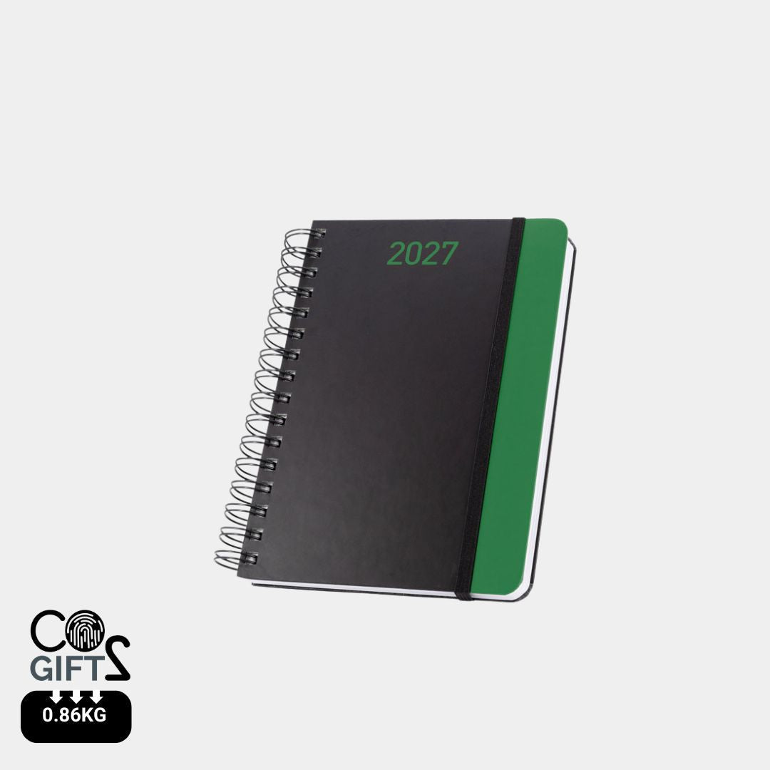 Agenda 2027 Brecht A5 de papel reciclado personalizada para empresas