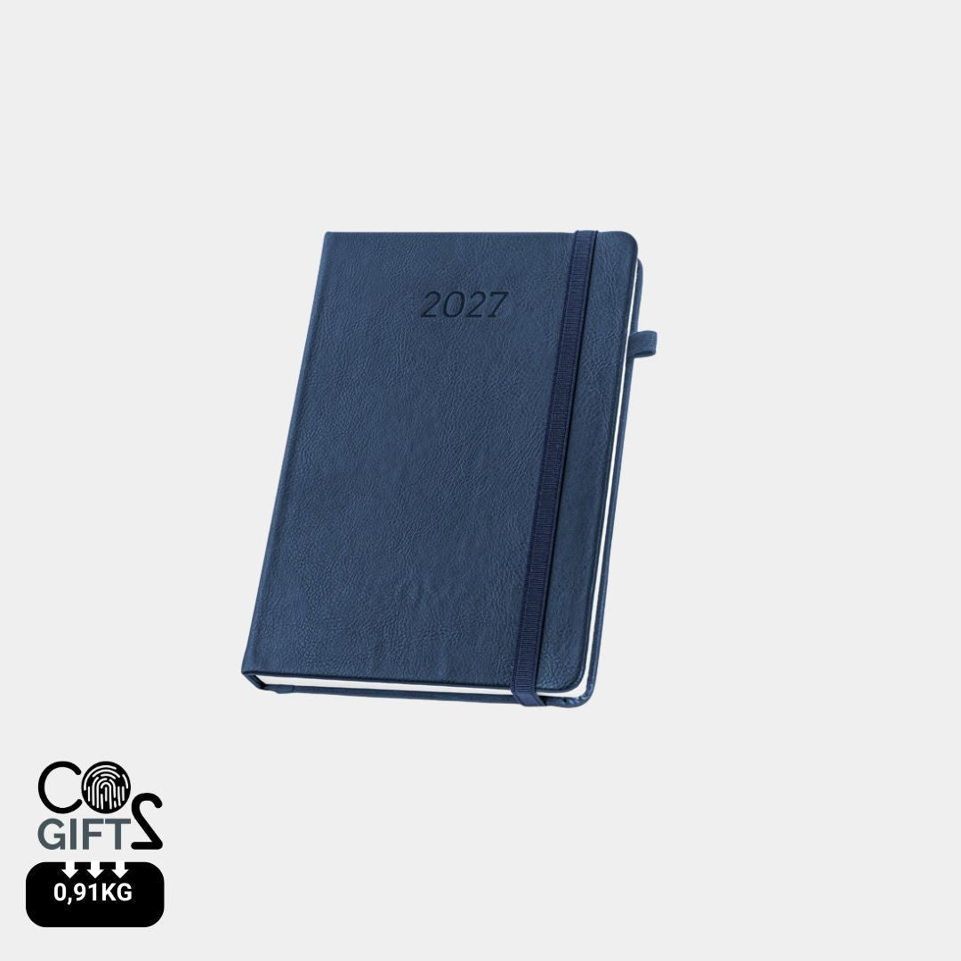 Agenda Waters 2027 con plan diario para merchandising ecológico corporativo
