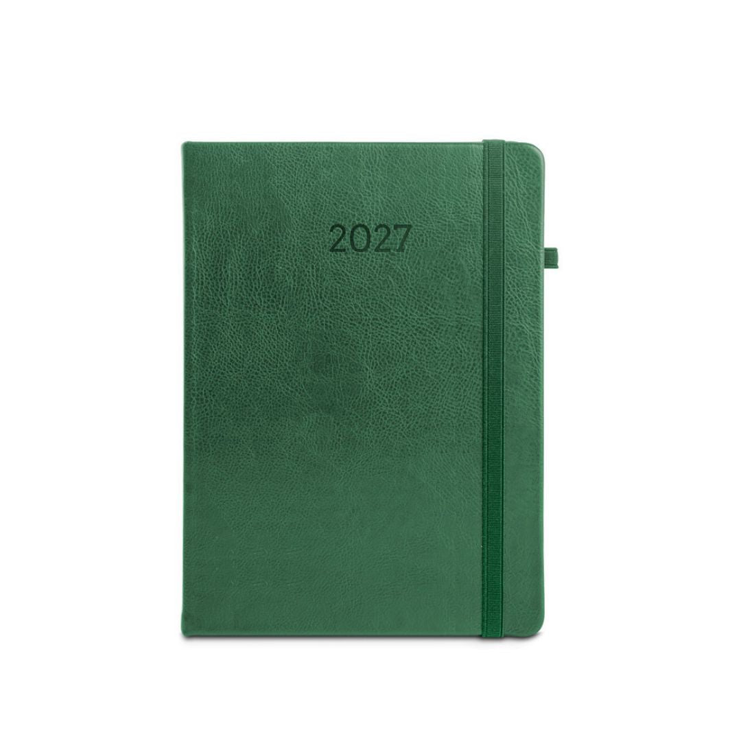 Agenda promocional con huella de carbono calculada y enfoque sostenible