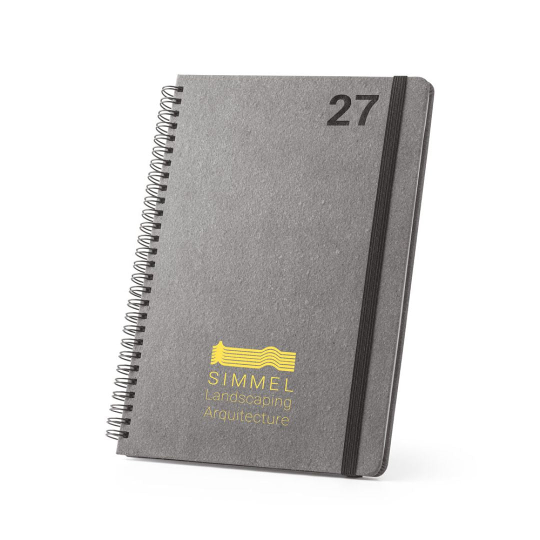 Merchandising para empresas con agenda elegante y funcional con anillas