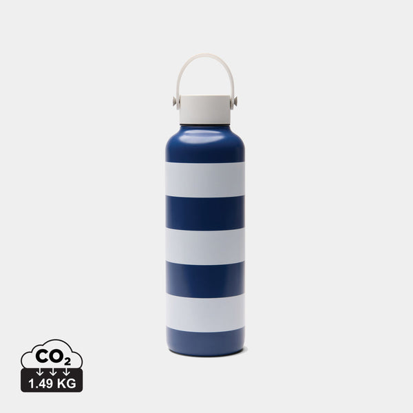 Botella personalizada VINGA Lagoa de acero inoxidable reciclado para empresas con diseño premium y huella de carbono trazable