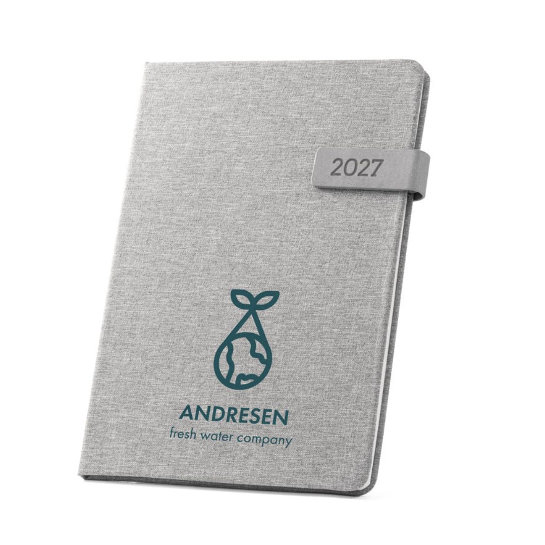 Agenda 2027 Andresen B5 rPET 100% Reciclado Semana Vista con CO2 Verificado