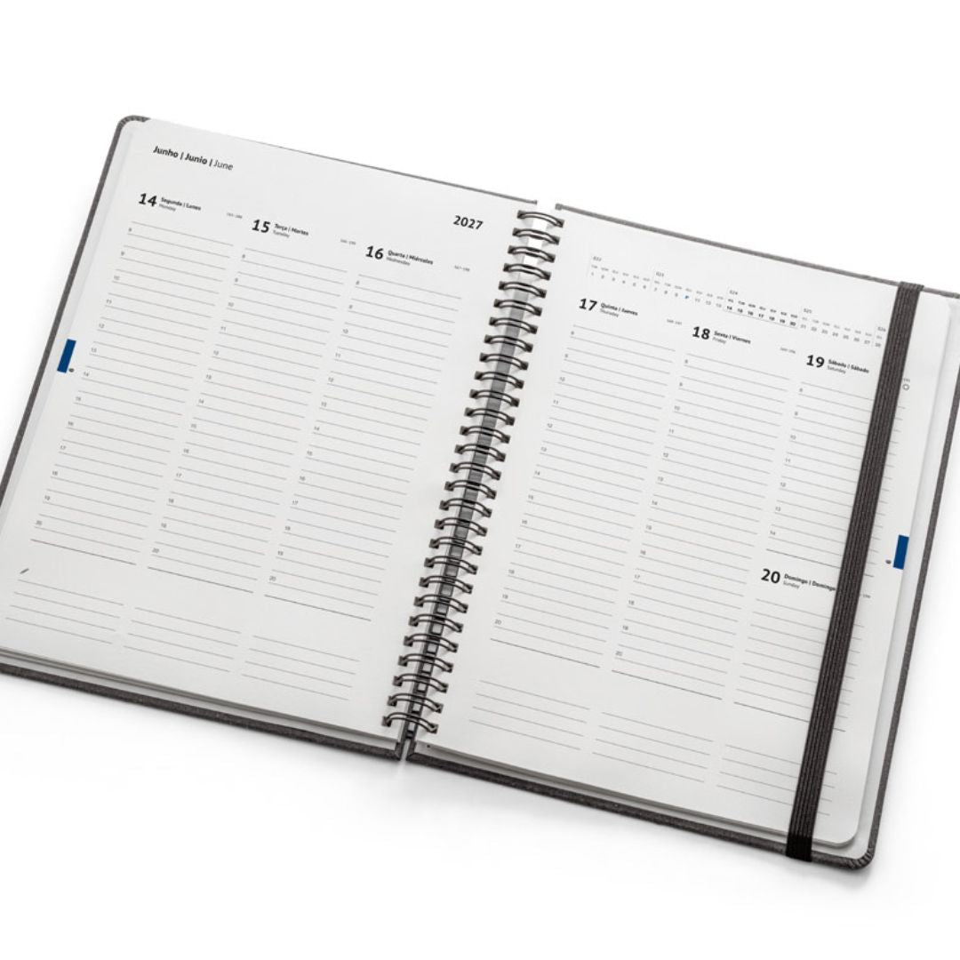 Agenda Simmel 2027 personalizada con logo para campañas de branding