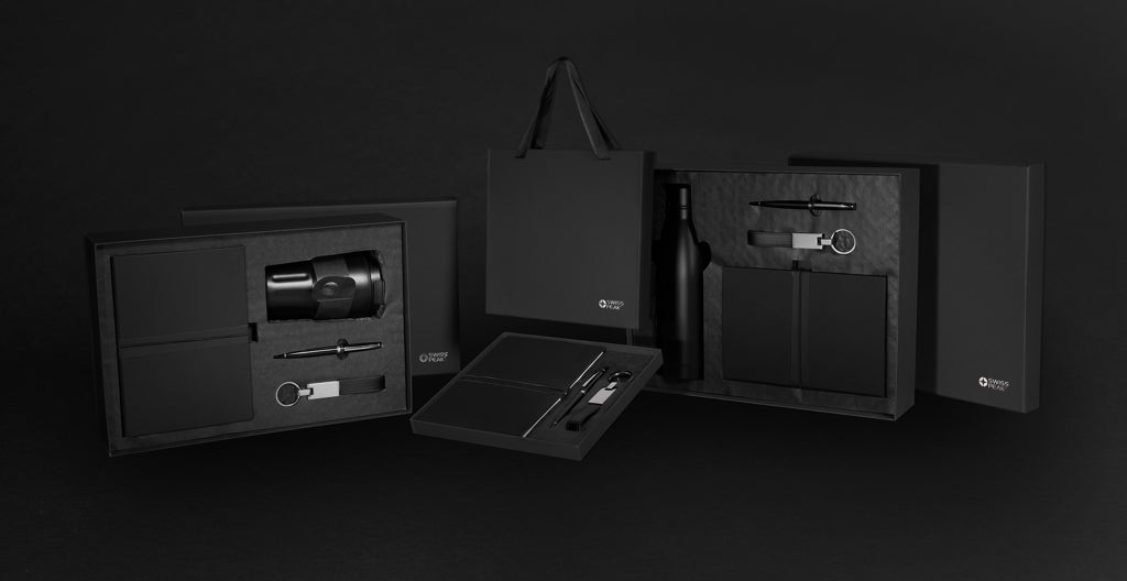 Set de regalo de empresa con certificaciones y diseño premium